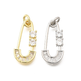 Латунные подвески с фианитами, подвески в форме скрепки, долговечный