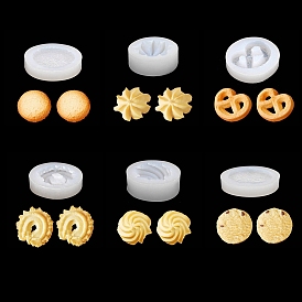 Biscuit Theme DIY Silicone Molds, Fondant Molds, Resin Casting Molds, for Chocolate, Candy, UV Resin & Epoxy Resin Craft Making