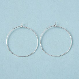 Anillos con dijes de copa de vino de plata esterlina, resultados pendientes de aro