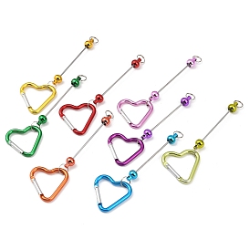 Подвесные украшения из алюминиевого сплава, с сердечными застежками