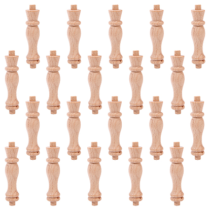 Fuseau de balustre en bois brut, Poteau décoratif pour meubles et escaliers à faire soi-même