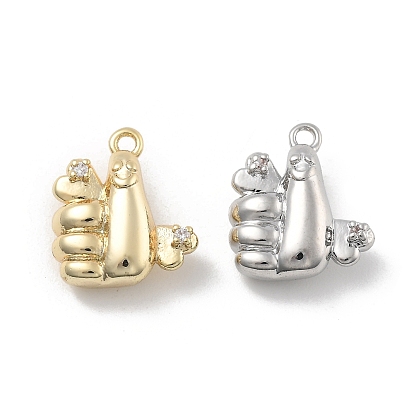 Латунные микро проложить кубического циркония подвески, без кадмия, без никеля и без свинца, подвески для большого пальца