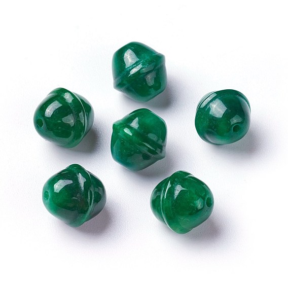 Natural Myanmar Jade/Burmese Jade Beads, Dyed, Bell