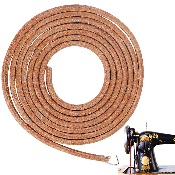 1Pc 1.83M Cowhide Cord, Round, for DIY Craft