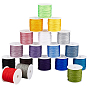 18 Rolls 18 Colors Chinlon Thread, Nylon Braided Cord, Chinese Knotting Cord for Jewelry Making Macrame Craft