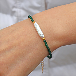 Natural Stone Beaded Bracelet with Lobster Clasp for Men and Women - 3mm Pearl Handmade Jewelry