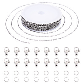 Комплекты для ювелирных изделий из цепей из нержавеющей стали, устойчивых к потускнению, своими руками