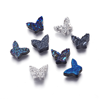 Imitation Druzy Edelstein Harz Perlen, Schmetterling