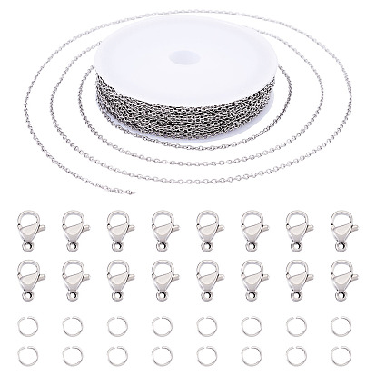 Комплекты для ювелирных изделий из цепей из нержавеющей стали, устойчивых к потускнению, своими руками
