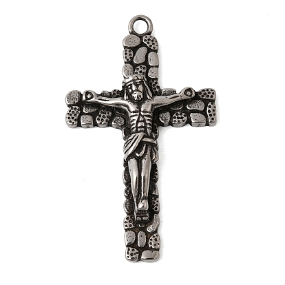 304 из нержавеющей стали большие кулоны, подвеска в виде креста-распятия