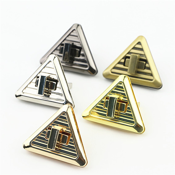 Поворотные замки для кошельков из сплава, повернуть замок, аксессуары для изготовления сумок своими руками, треугольные