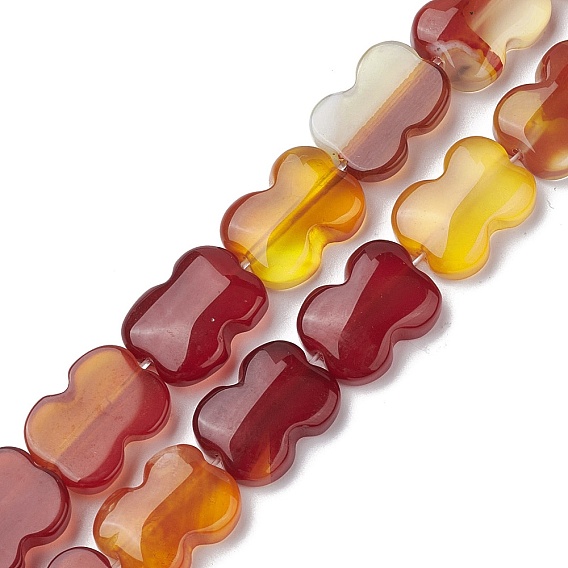 Natural Agate Beads Strands, Bowknot
