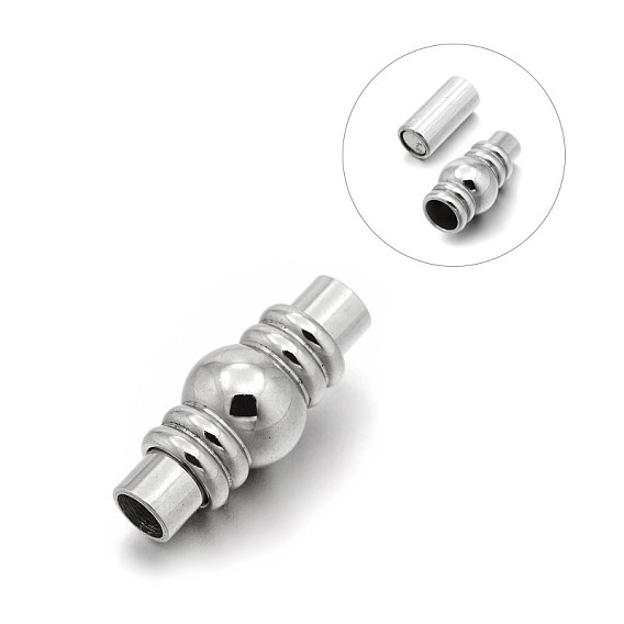 Гладкая 304 трубчатые магнитные застежки из нержавеющей стали с клеевыми концами