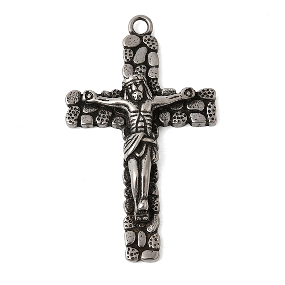 304 из нержавеющей стали большие кулоны, подвеска в виде креста-распятия