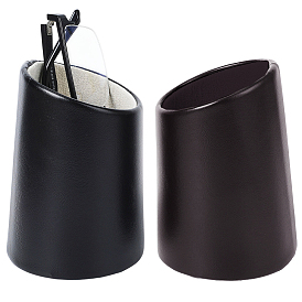 2 Stück 2 Stile Brillenhalter aus PU-Leder, für Brillen, Schmuck, Kolumne