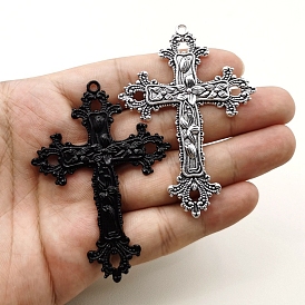 Tibetan Style Zinc Alloy Pendants, Cross Charms