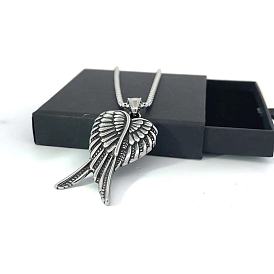 Ожерелья с подвеской в виде крыльев из нержавеющей стали для мужчин и женщин