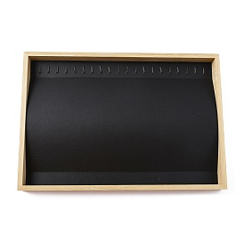 Bamboo Wood Presentation Boxes, Jewelry Display Plates, Rectangle