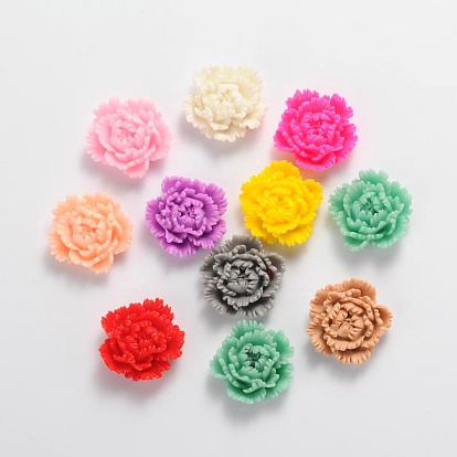 Resin Cabochons, Flower, 24x8mm