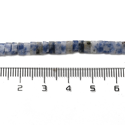 Натуральное синее пятно нитки из бисера яшмы, 2-луночное, прямоугольные