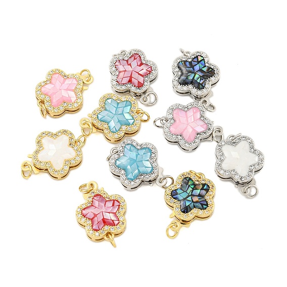 Покрытие стойки латунное микропаве кубический цирконий, корпус и эмалированные застежки для коробок, без кадмия и без свинца, долговечный, цветок