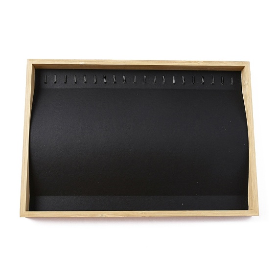 Bamboo Wood Presentation Boxes, Jewelry Display Plates, Rectangle