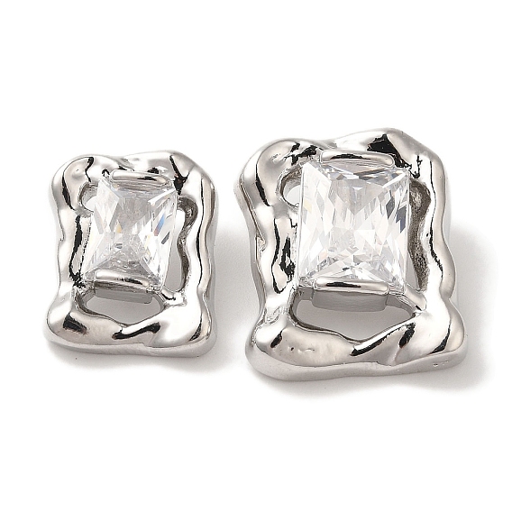 Стойка металлическая латунная микропрофилированная кубическая циркония подвески, письмо амулеты, без кадмия и без свинца, долговечный, прямоугольные