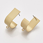 Iron Stud Earring Findings, with Steel Pins and Loop