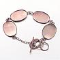 Brass Bracelet Making, Oval, 220mm, Tray: 18x25mm