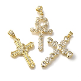 Подвеска из латуни с поперечным покрытием из микро-паве и прозрачным кубическим цирконием, долговечный, без свинца и без кадмия