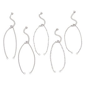 304 изготовление браслетов из звеньев нержавеющей стали, не тускнеет