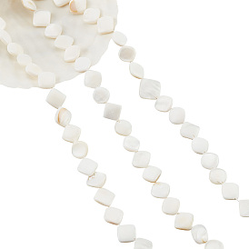 3 Strands Natural Freshwater Shell Beads Strands, Rhombus