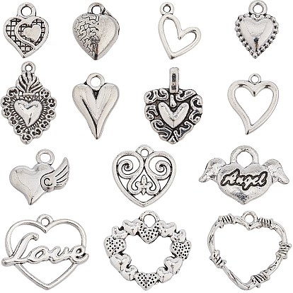 84 шт 14 подвески из сплава в тибетском стиле, сердце
