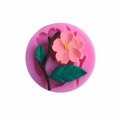 Food Grade Silicone Molds, Fondant Molds, For DIY Cake Decoration, Chocolate, Candy, UV Resin & Epoxy Resin Jewelry Making, Peach Blossom Branch