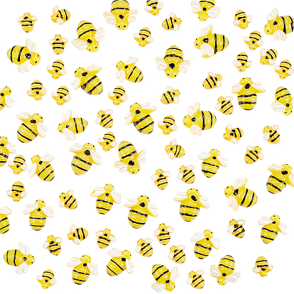 120Pcs 3 Sizes Resin Cabochons, Bee
