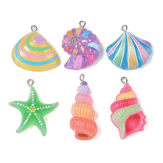 Непрозрачные подвески смолы, с платиново-железными петлями