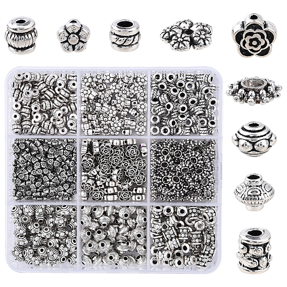 Тибетском стиле сплав Шарики прокладки, разнообразные