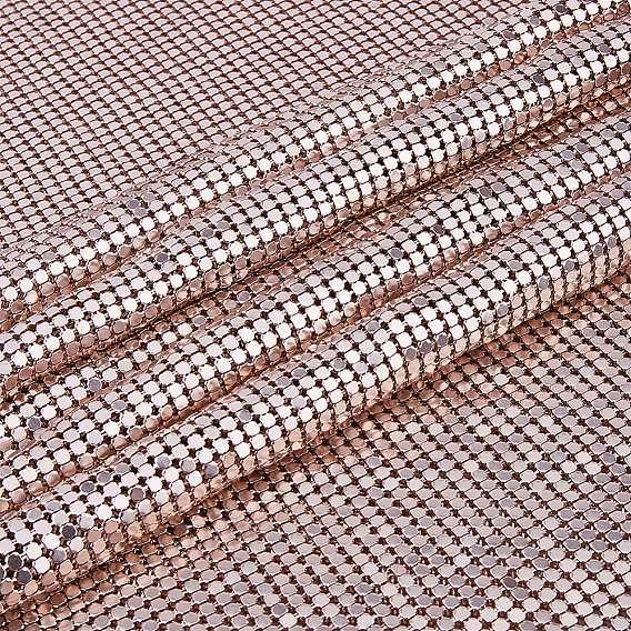 Aluminum Beaded Trim Mesh Ribbon Roll, for DIY Jewelry Craft Making