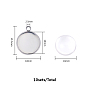 DIY Pendants Making, with 304 Stainless Steel Cabochon Settings and Clear Half Round Glass Cabochons, Flat Round