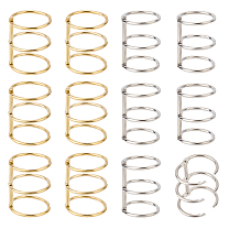 20pcs 2 couleurs 3 anneaux en fer pour classeur à feuilles mobiles, anneaux à charnière, peignes de reliure, épines de reliure en peigne