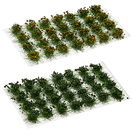 Olycraft 2 Box 2 Style Mini-Display Plastic Simulation Grass, Sand Table Accessories Pretending Prop Decorations