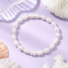 Natural Pearl Beads Stretch Bracelets for Women