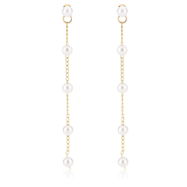 1 пары сережек-гвоздиков из АБС-пластика с имитацией жемчуга и кисточками, украшения из золотого сплава для женщин