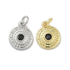 Латунные плоские круглые подвески с микропаве из кубических цирконий, с целью перехода в кольце, без кадмия и без свинца, стойки покрытие, долговечный