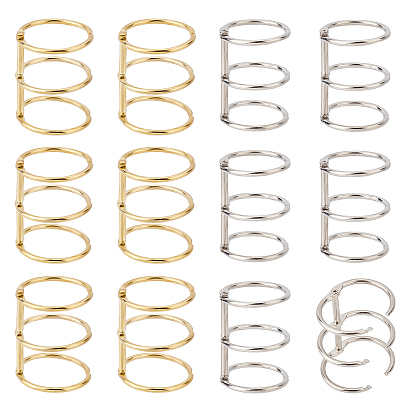 20 шт. 2 цвета 3 кольцо железное переплетное устройство с отрывными листами на петлях, связывающие гребни, гребенчатые связывающие шипы