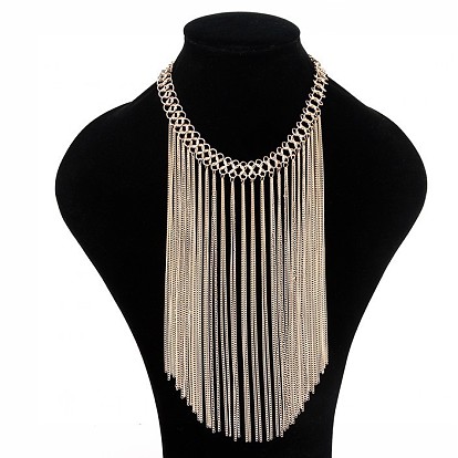 Модные многорядные ожерелья-кисточки из сплава для женщин