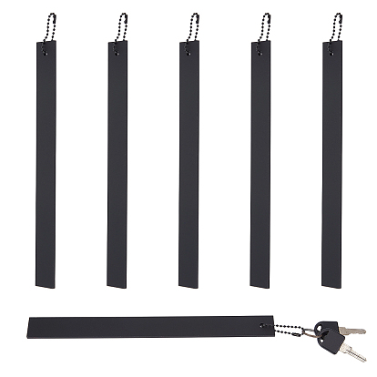 Комплекты ценников, 6 шт. прямоугольных акриловых листов и 6 шт. цепей из железных шариков