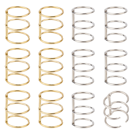 20 шт. 2 цвета 3 кольцо железное переплетное устройство с отрывными листами на петлях, связывающие гребни, гребенчатые связывающие шипы