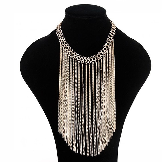 Модные многорядные ожерелья-кисточки из сплава для женщин