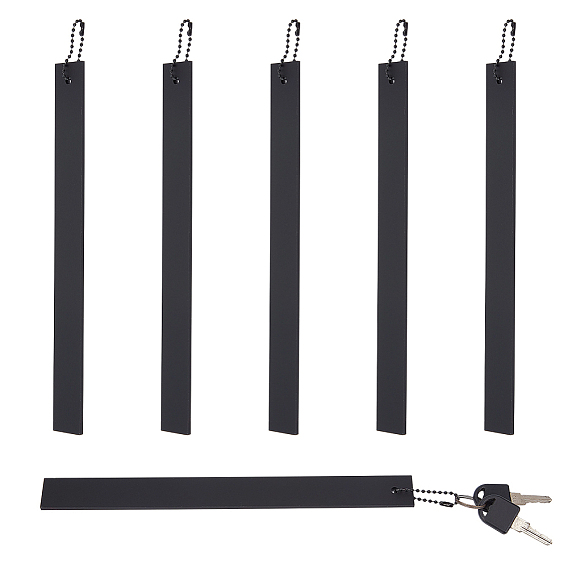 Комплекты ценников, 6 шт. прямоугольных акриловых листов и 6 шт. цепей из железных шариков